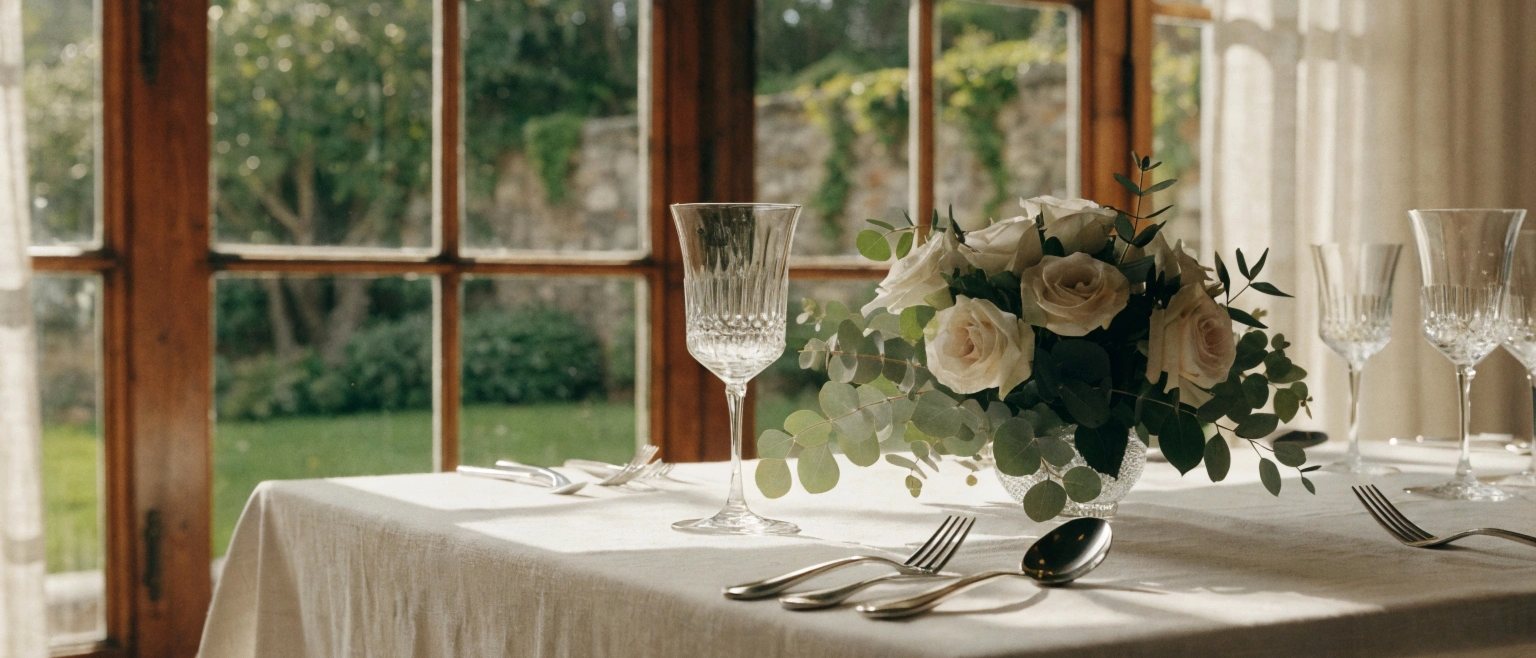 Table dressée dans une demeure privée, art de recevoir